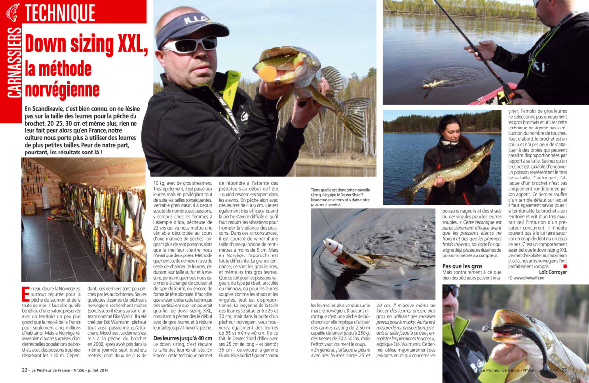 Team pikewallis I et fransk sportfiskerblad :-)