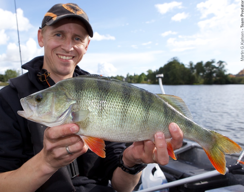 Martin Karlsen med en flott borre.