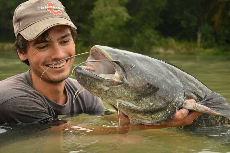 Simon Torenbeek på catfish fiske.
