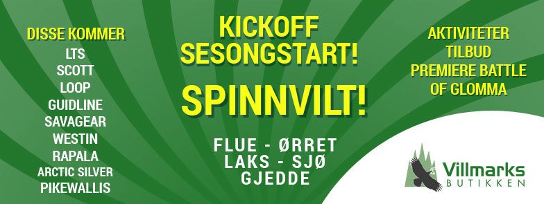 Spinnvilt på Villmarksbutikken 12. mai.