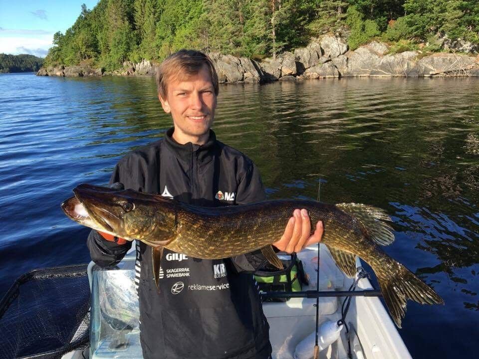 Andre Thommesen med tre fine gjedder.