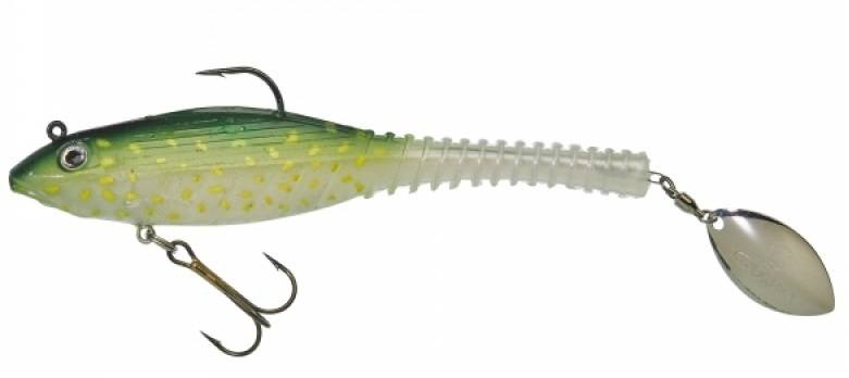 Gunki Gubby Flash 17cm luredemo. Skulle tro den hadde selveste storgjedda i røva.