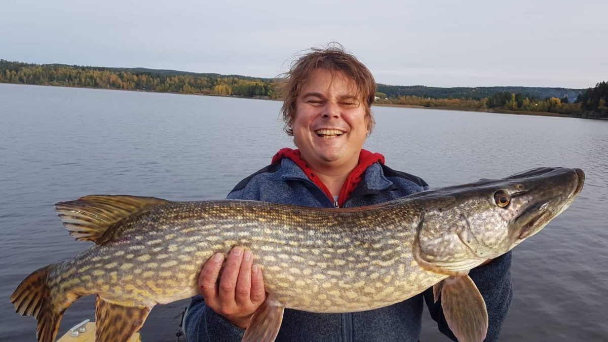 Opp på 38. plass med en meget blid Gaute.