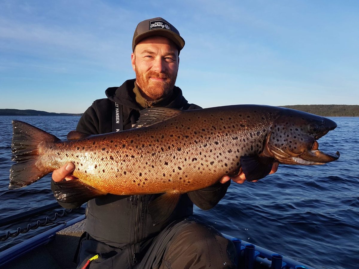 Vår fiske etter ørret ved homas M. Hansen.