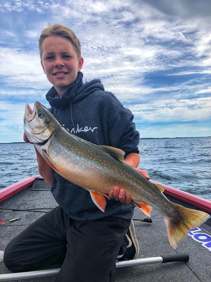 Røyefiske på Vättern. Store og mange.