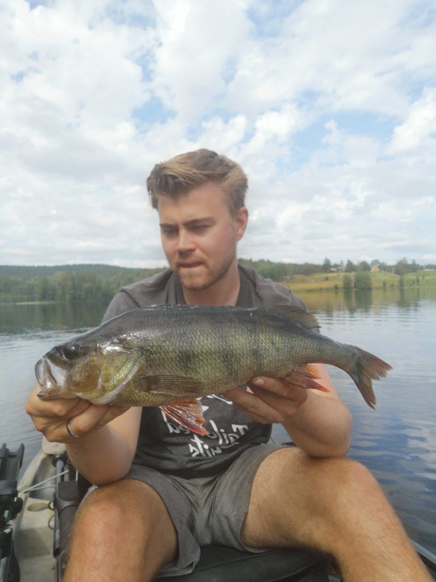 Stian opp på 3. plass med sine egne produserte baits.