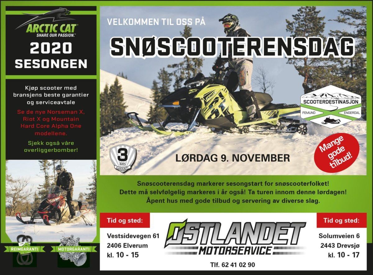 Vi gjentar suksessen fra i fjor, vi har bestilt buss!  Snøscooterens dag